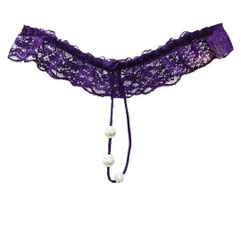 Фіолетові еротичні труси стрінги