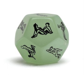 Неоновий дванадцятигранний кубик Пози для дорослих ігор