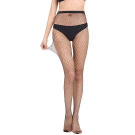 Колготки в середню сітку з поясом-гумкою