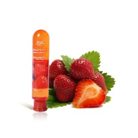 Їстівний лубрикант Fall in love на водній основі зі смаком Полуниця