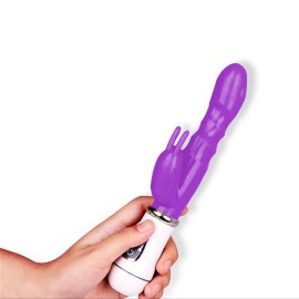 Багатошвидкісний гнучкий силіконовий вібратор кролик