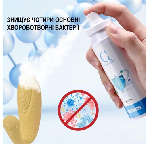 Спрей для очищення інтимних іграшок,антибактеріальний спрей для очищення іграшок,засоби по догляду за інтим іграшками