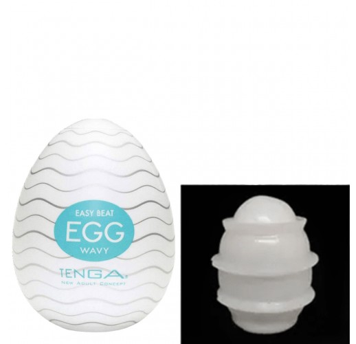 Мастурбатори Tenga EGG, набір із 6 штук з різними рельєфами + лубрикант на водній основі, подарунковий набір для хлопця