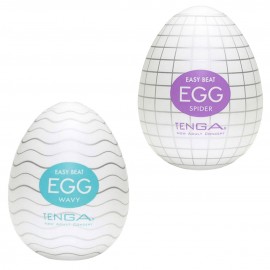 Яйце-мастурбатор Tenga EGG — набір 2 шт. з різними рельєфами + Лубрикант у подарунок