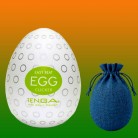Чоловічий мастурбатор Tenga EGG Clicker у формі яйця зі структурним рельєфом, набір із лубрикантом 5 мл та мішечком