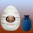 Мастурбатор-яйцо Tenga EGG Silky (Тенга Сілкі) + лубрикант 5 мл та мешочок для зберігання, чоловічі яйця мастурбатори