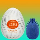 Чоловічий мастурбатор Tenga EGG Wavy (Яйце) з мішечком для зберігання та лубрикантом