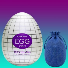 Чоловічий багаторазовий мастурбатор-яйце Tenga EGG Wavy + подарунковий мішечок для зберігання