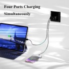 Мережевий зарядний пристрій TIENSUN з 4 USB-портами, розумний зарядний пристрій 5 В, 2 А для iPhone, Samsung, iPad
